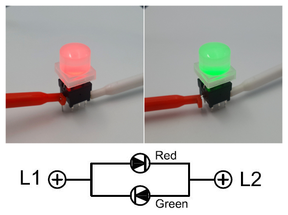 Tappo tondo superiore da 10 mm con LED 6 2 pin DPDT per montaggio su circuito stampato