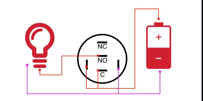 Schema elettrico interruttore a pulsante 2